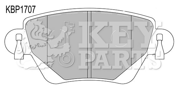 KEY PARTS Комплект тормозных колодок, дисковый тормоз KBP1707